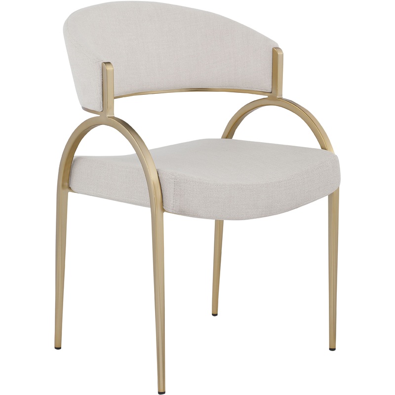 Privet – Dining Chair Set – Gold Base Gray