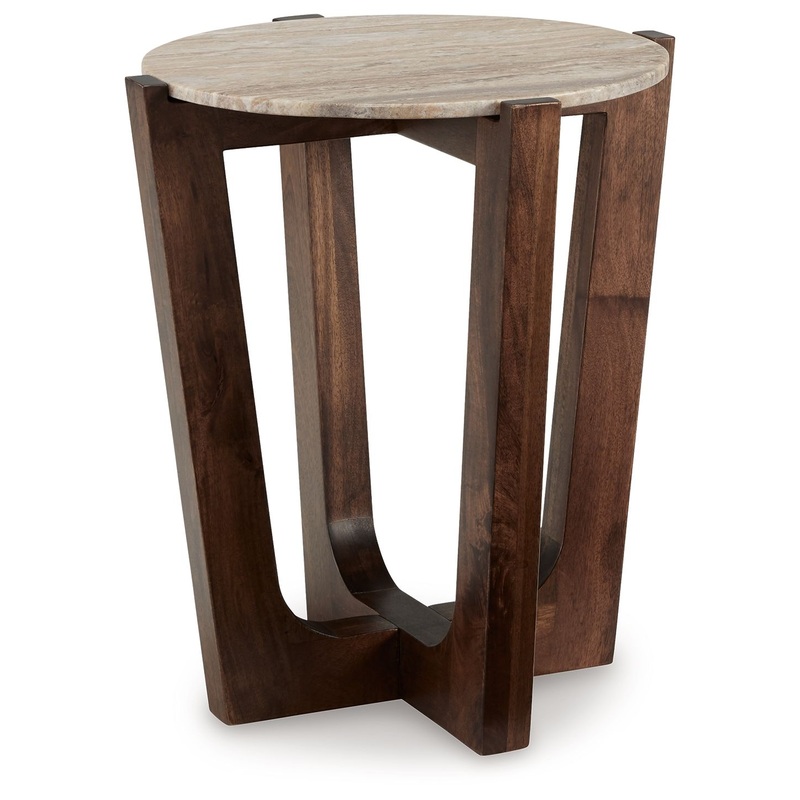 Tanidore – Warm Brown – Round End Table