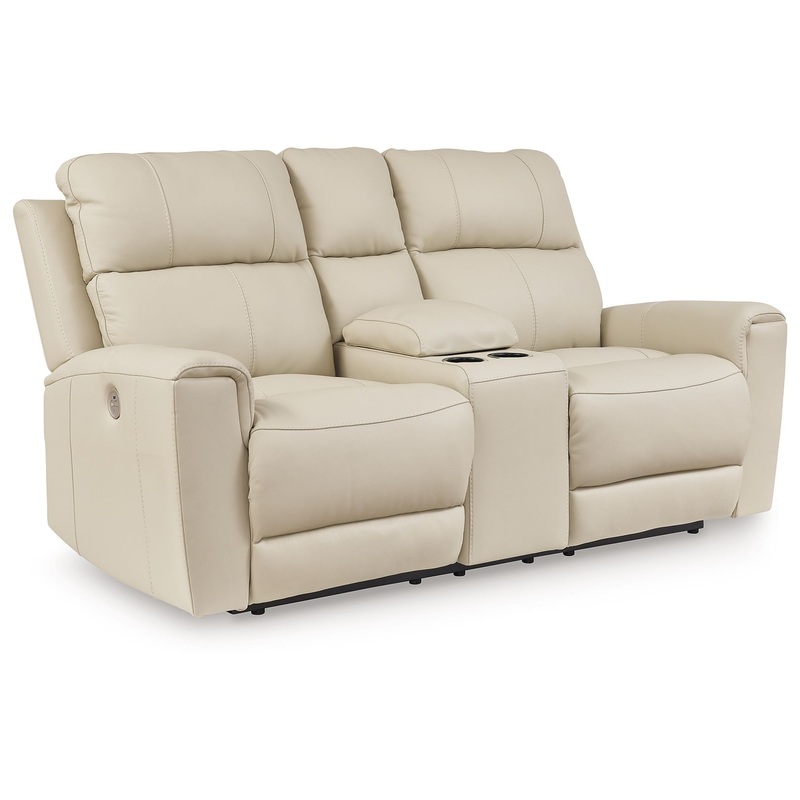 Dahlmoore – Almond – Dbl Power Reclining Loveseat With Console