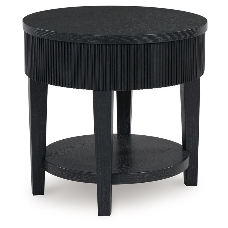 Marstream – Black – Round End Table