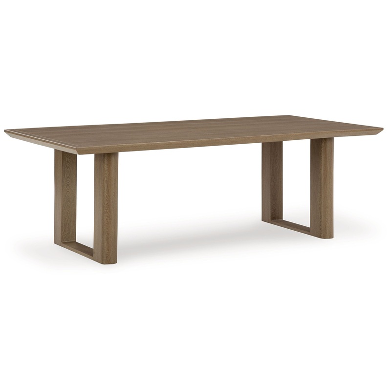 Serene Bay – Dark Brown – Rectangular Dining Table With Umbrella Option