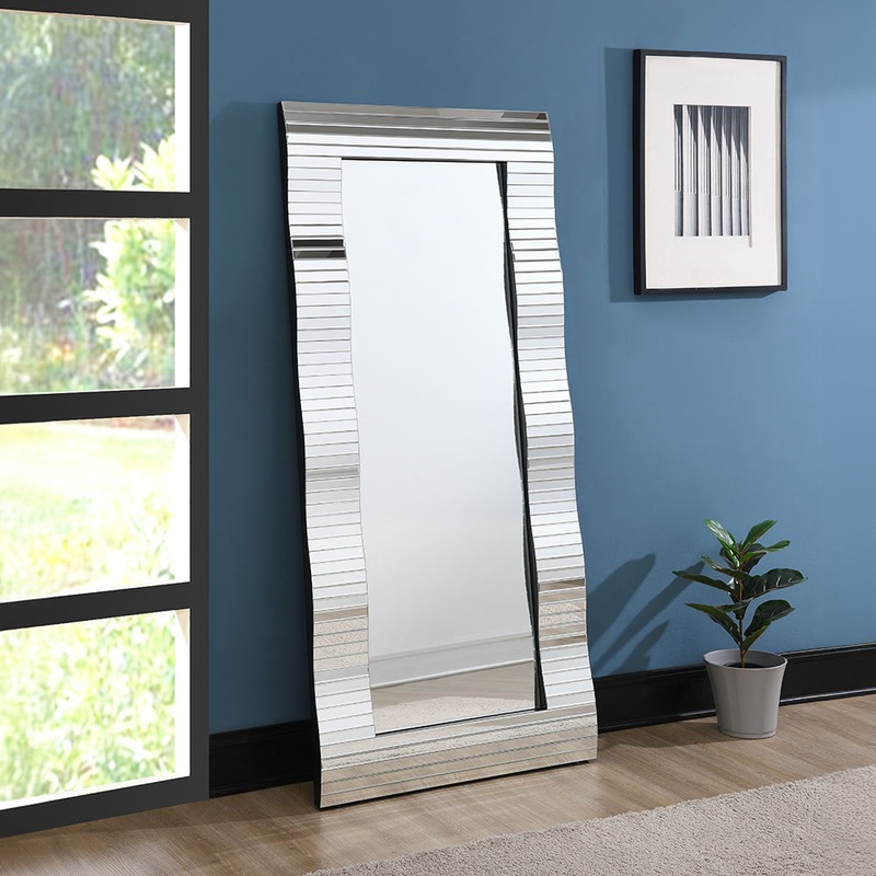 Dominic – Floor Mirror – Pearl Silver