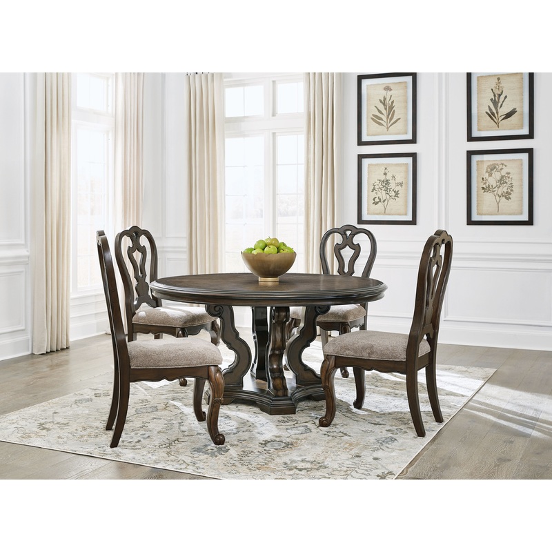 Maylee – Dining Room Set Dark Brown