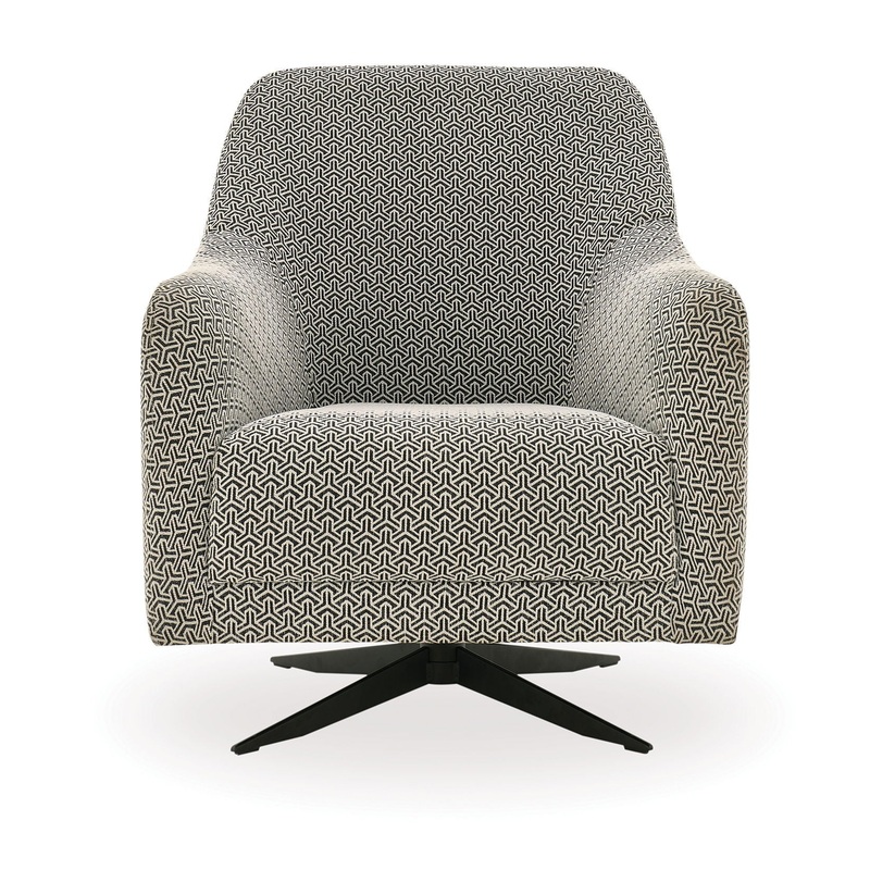 Maison Swivel Armchair (Black&White)