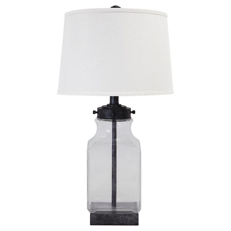 Sharolyn – Transparent / Silver Finish – Glass Table Lamp