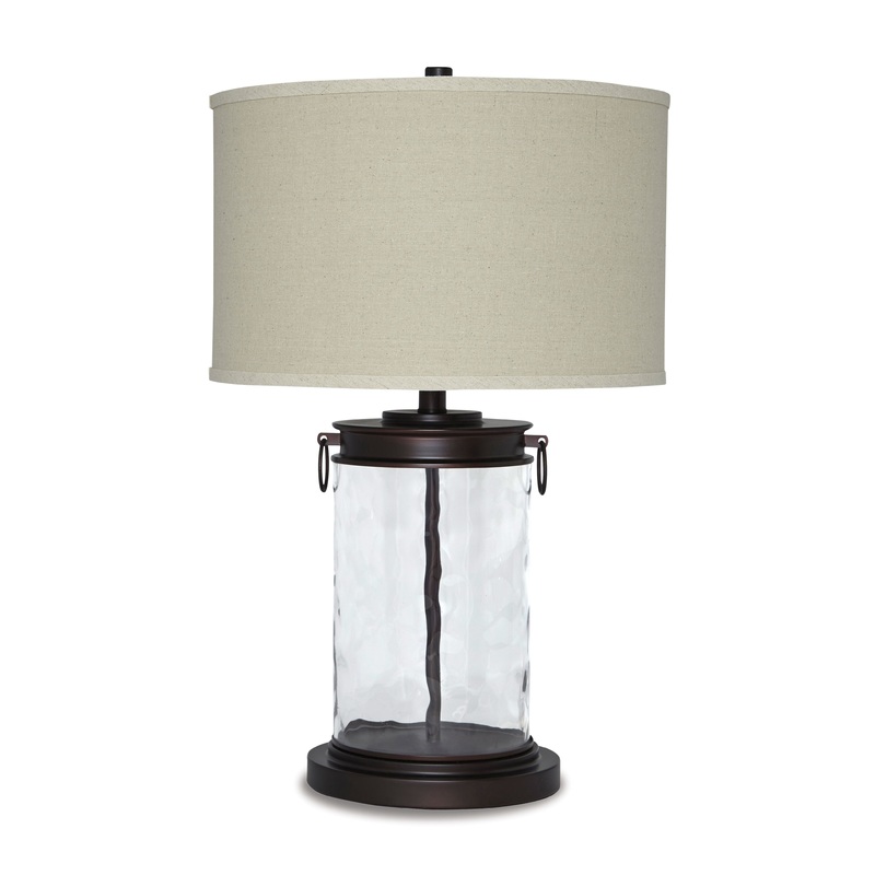 Tailynn – Clear / Bronze Finish – Glass Table Lamp
