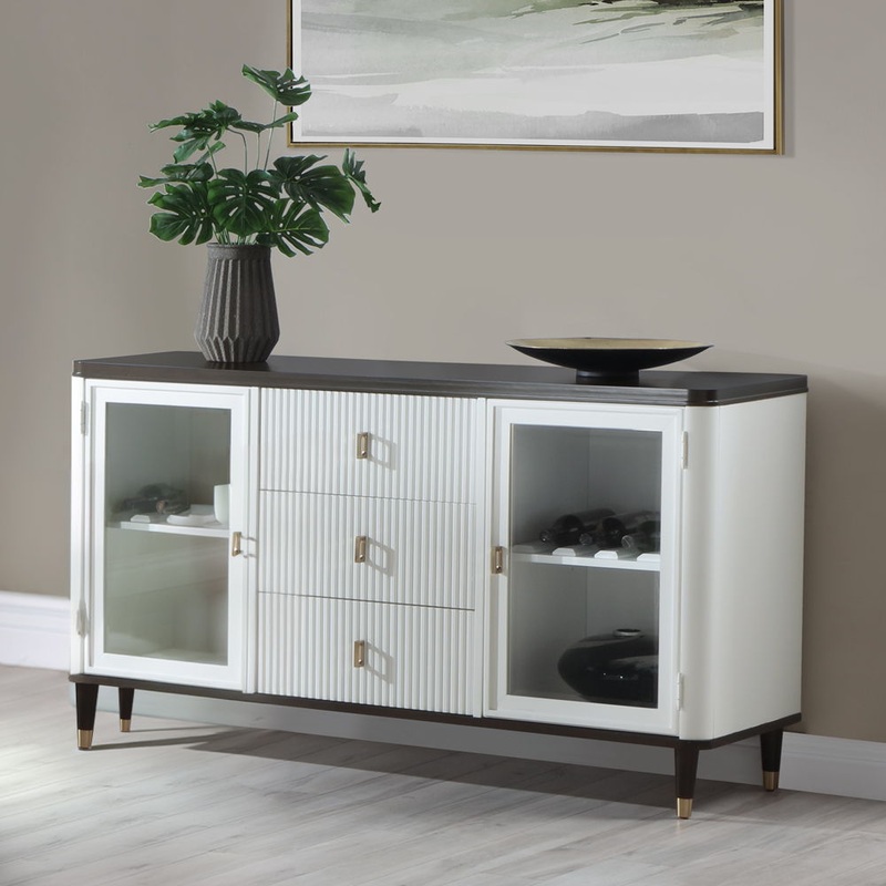 Carena – Server – White & Brown Finish