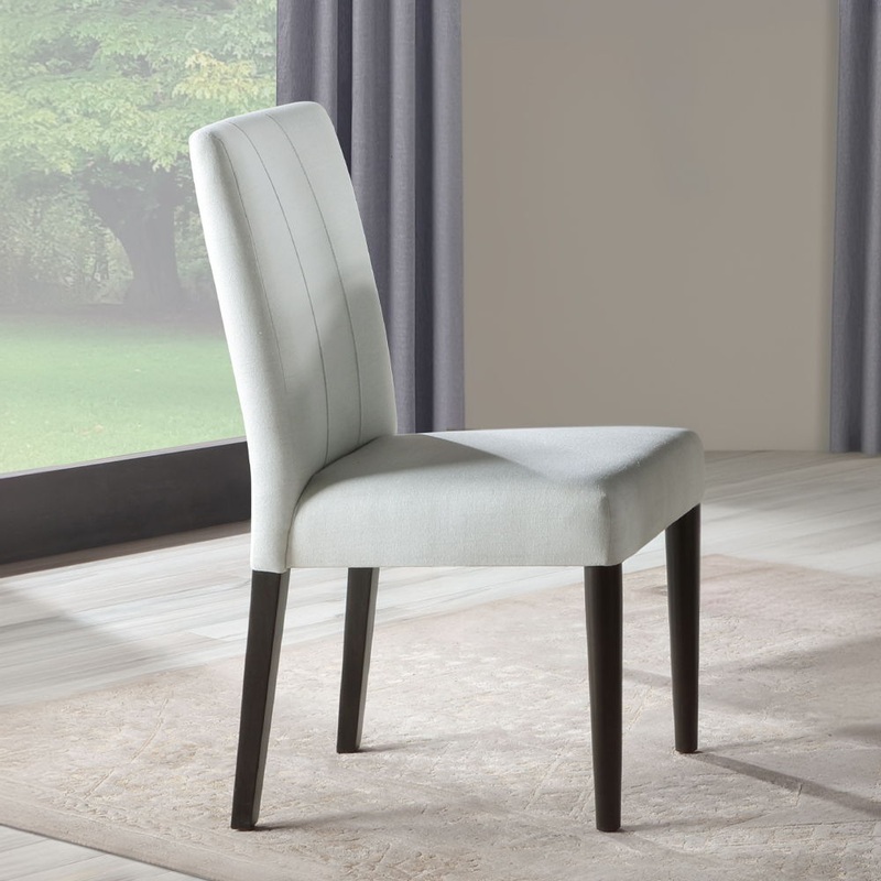 Carena – Side Chair (Set of 2) – White & Brown Finish