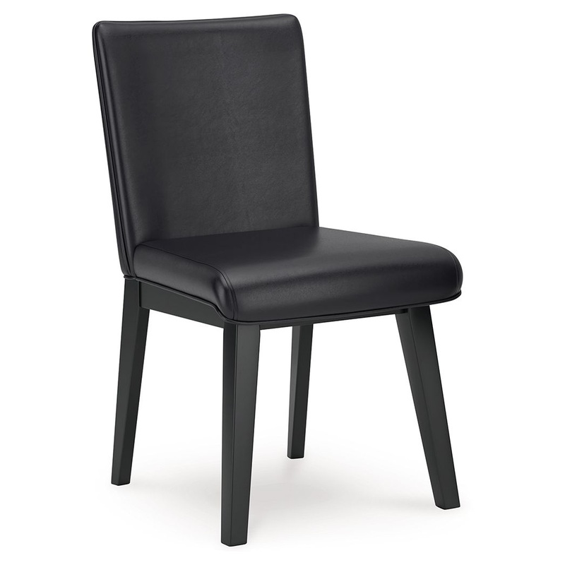 Jettaya – Black – Dining Upholstered Side Chair (Set of 2)