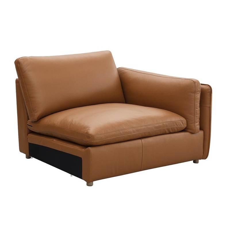 Brighton – Modular Right Facing Arm Chair – Brown Top Grain Leather