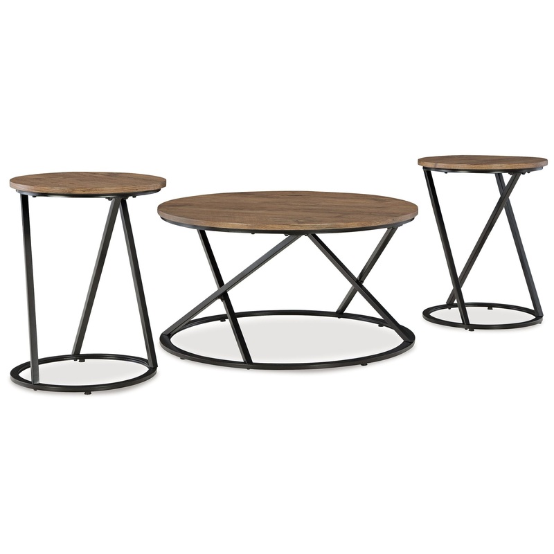 Cassbryn – Brown / Black – Occasional Table Set (Set of 3)