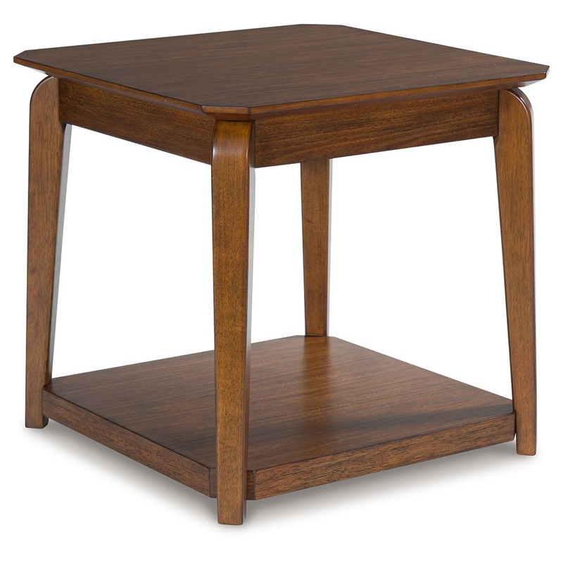 Trenmour – Medium Brown – Square End Table