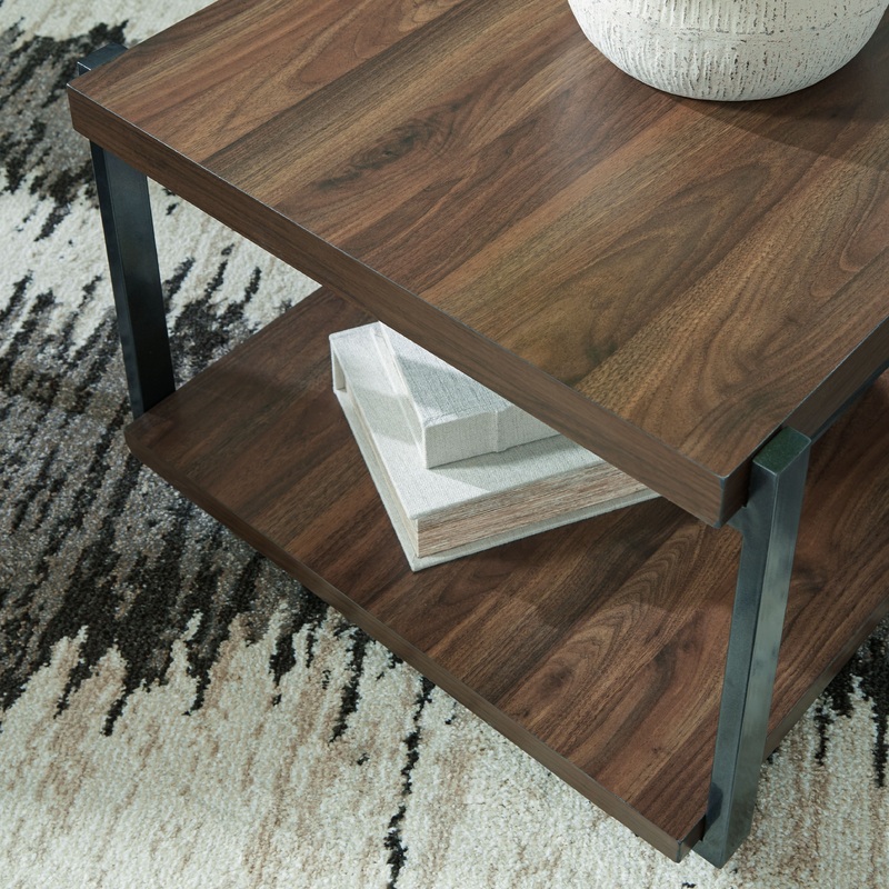 Trindwick – Brown / Gun Metal – Occasional Table Set (Set of 3)