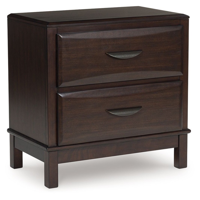 Vanmore – Dark Brown – Two Drawer Night Stand