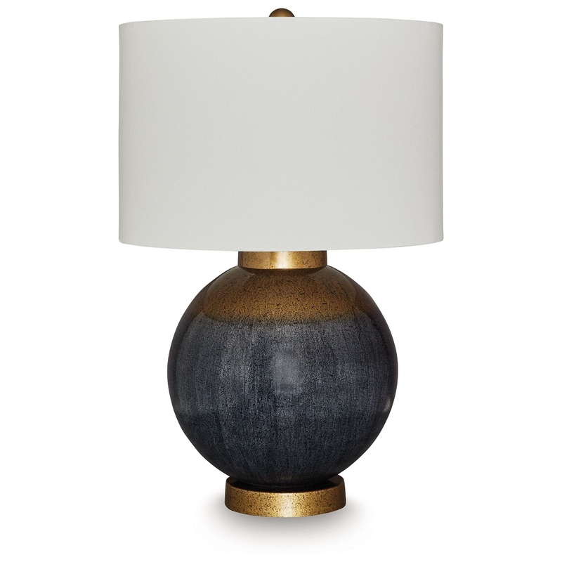 Adara – Blue / Gold Finish – Metal Table Lamp