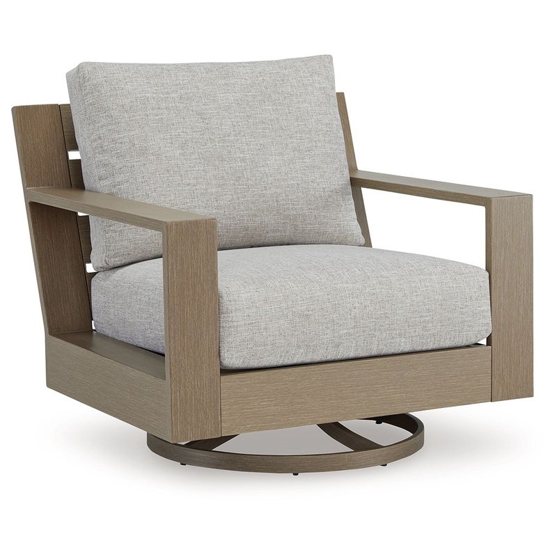 Kimpton Isle – Brown / Beige – Swivel Lounge With Cushion