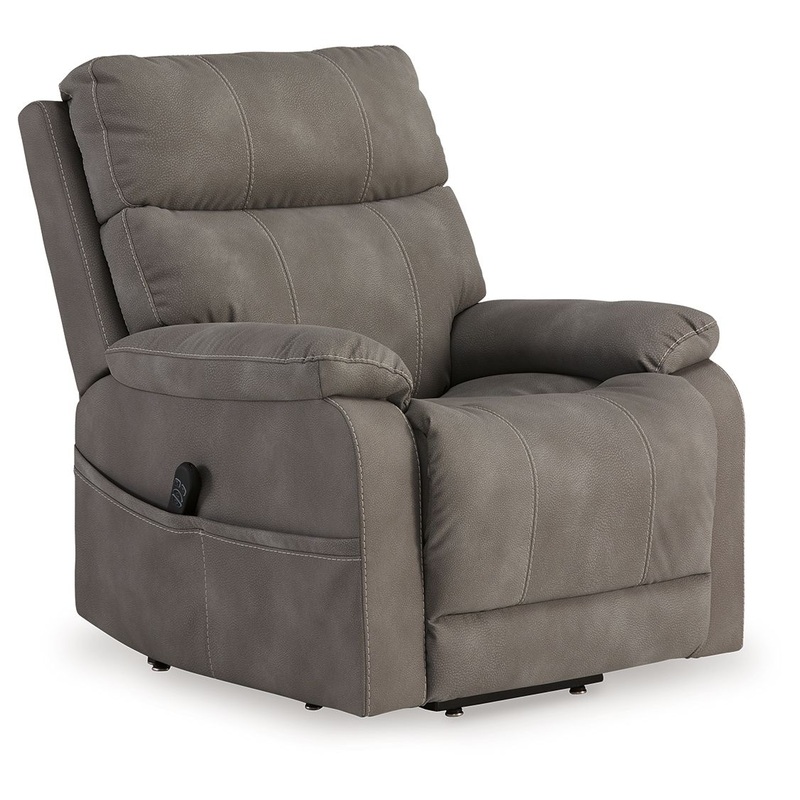 Next-Gen Durapella – Power Lift Recliner Dark Gray