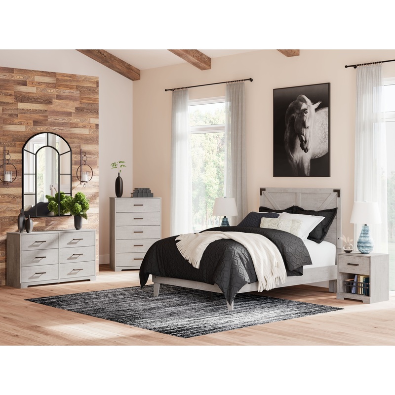 Shawburn – Platform Bedroom Set White