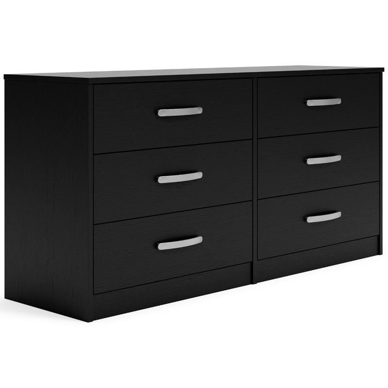 Finch – Black – Six Drawer Dresser