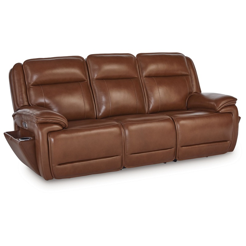 Healy Pier – Chocolate – Power Reclining Sofa / Adj Headrest