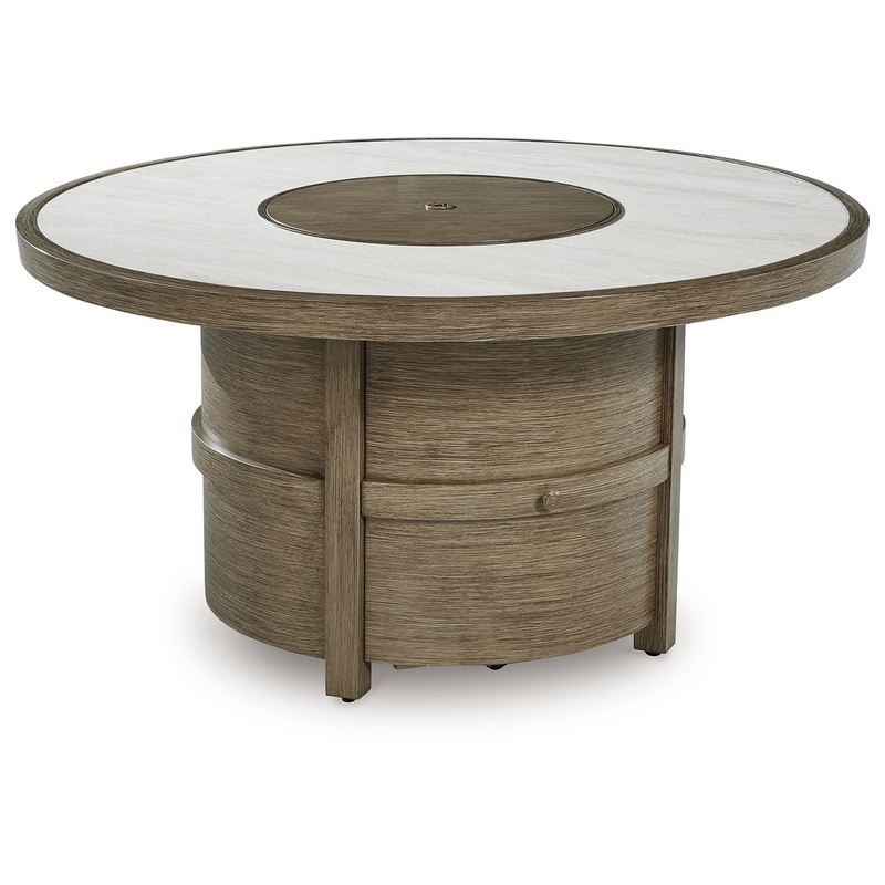 Rainier Ranch – Beige – Round Fire Pit Table