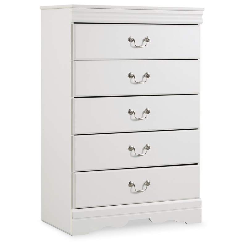 Anarasia – White – Five Drawer Chest