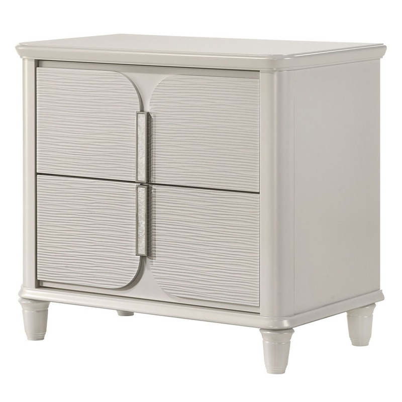 Laveda – Nightstand – Pearl White Finish