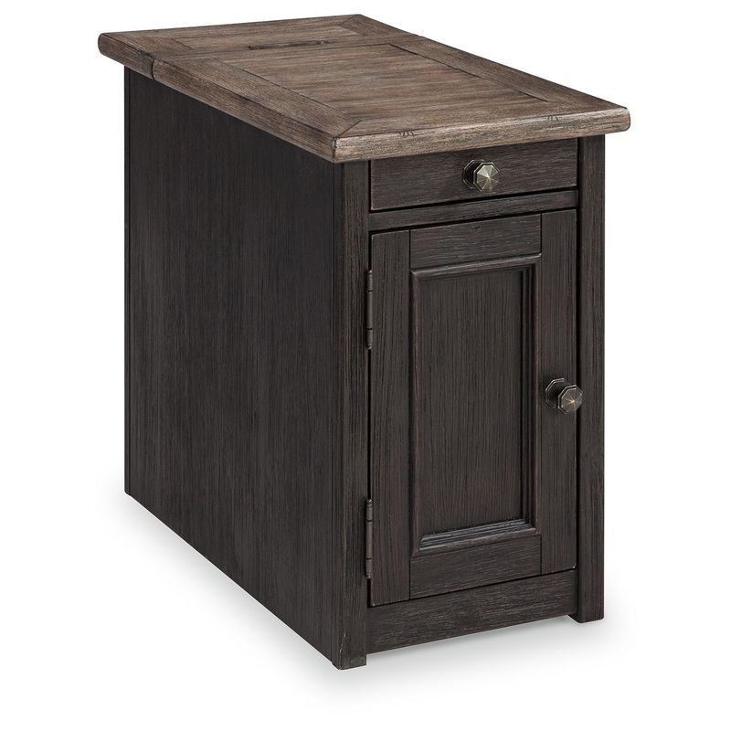 Tyler – Grayish Brown / Black – Chair Side End Table