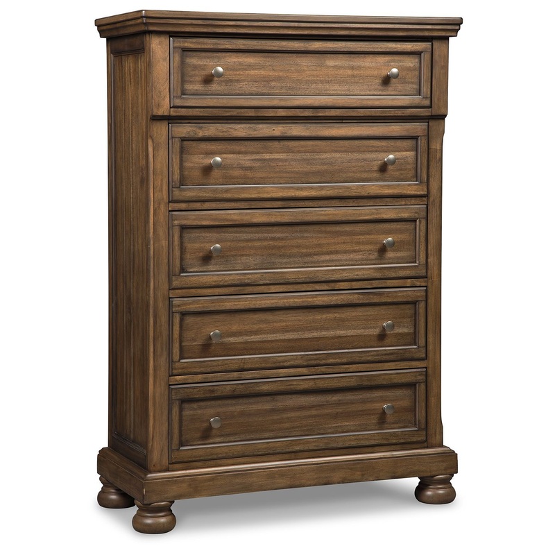 Flynnter – Medium Brown – Five Drawer Chest