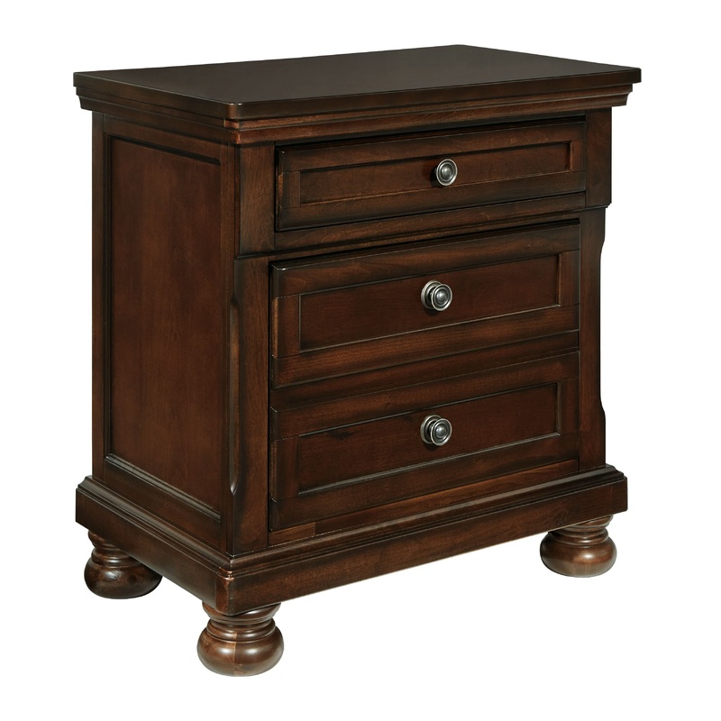 Porter – Dark Brown – Two Drawer Night Stand