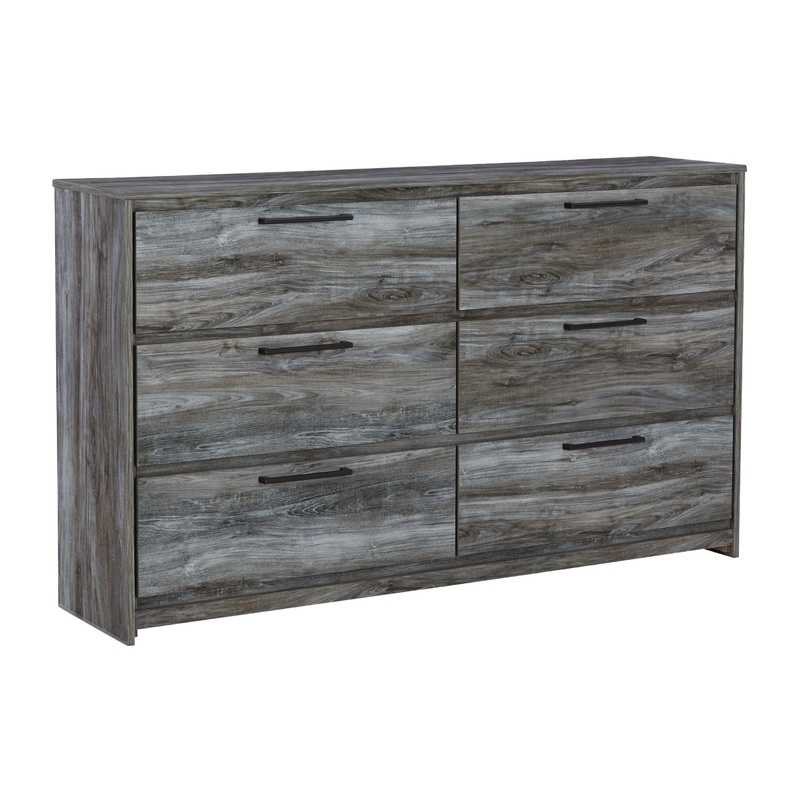 Baystorm – Gray – Six Smooth Drawer Dresser