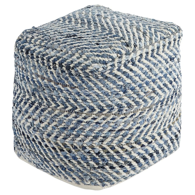 Chevron – Blue – Pouf