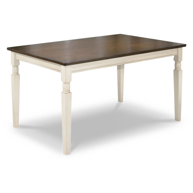 Whitesburg – Brown / Cottage White – Rectangular Dining Room Table
