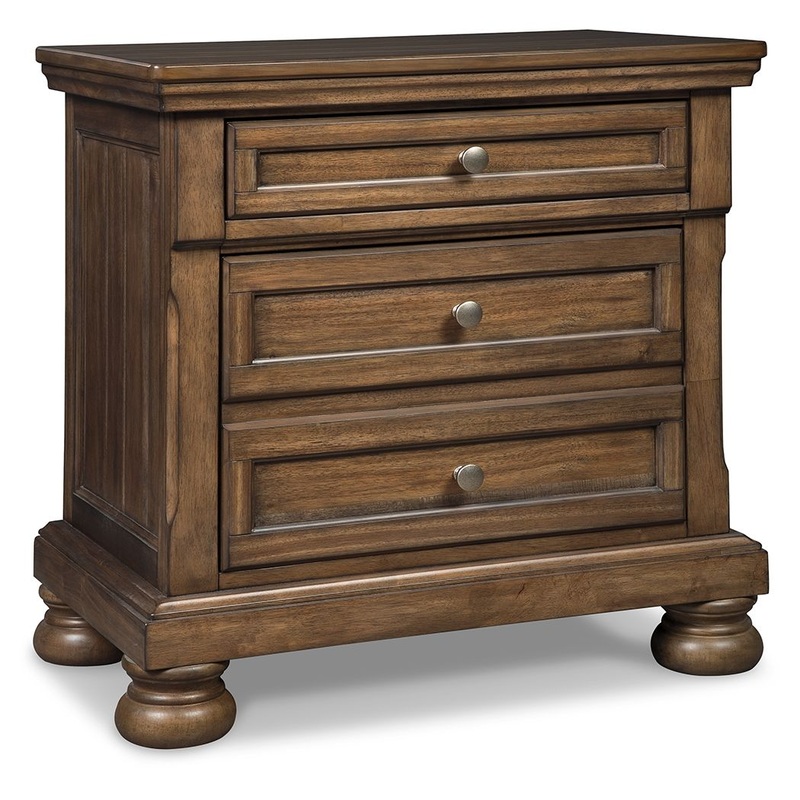 Flynnter – Medium Brown – Two Drawer Night Stand