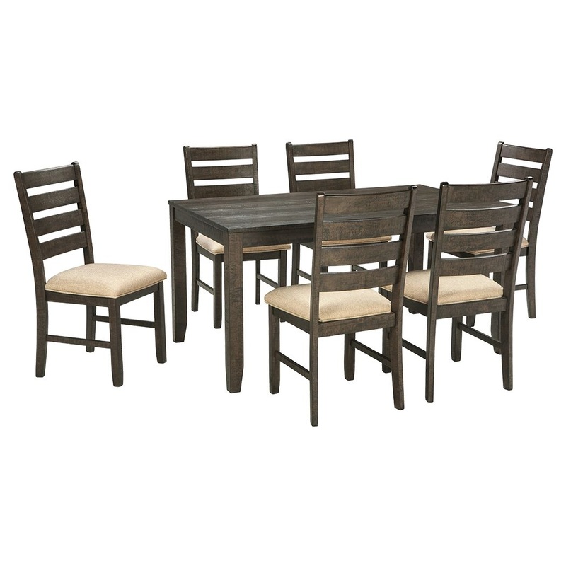 Rokane – Brown – Dining Room Table Set (Set of 7)