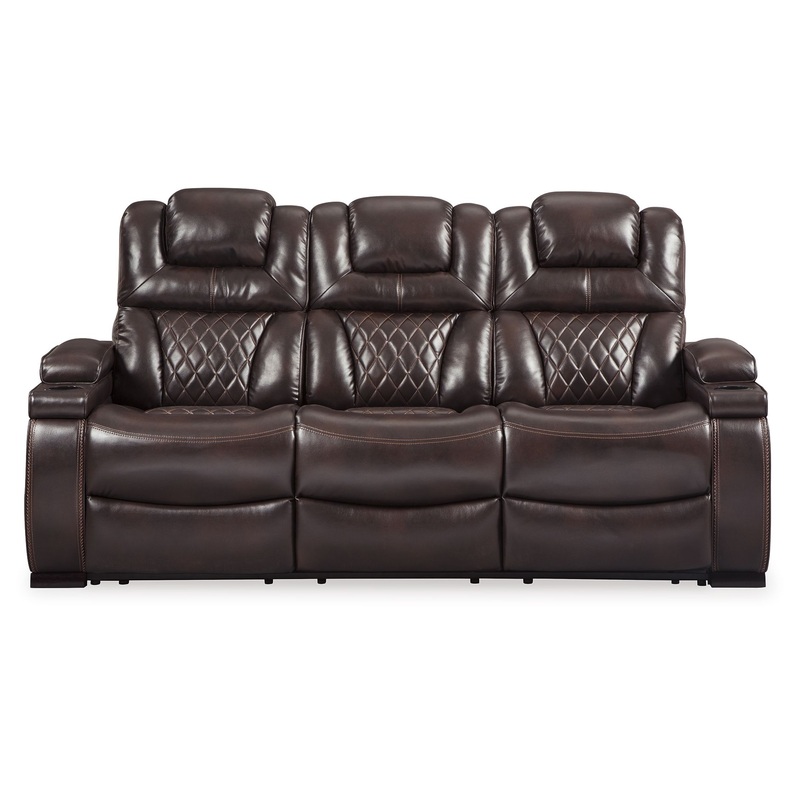 Warnerton – Brown Dark – PWR REC Sofa with ADJ Headrest