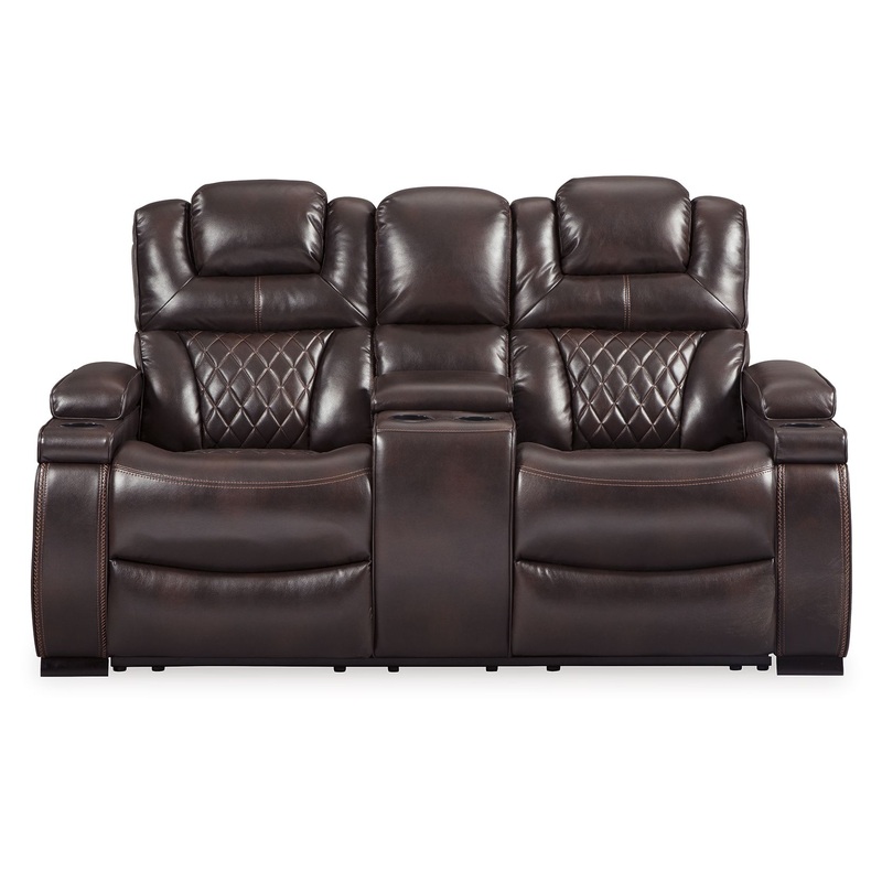 Warnerton – Chocolate – Pwr Rec Loveseat/Con/Adj Hdrst