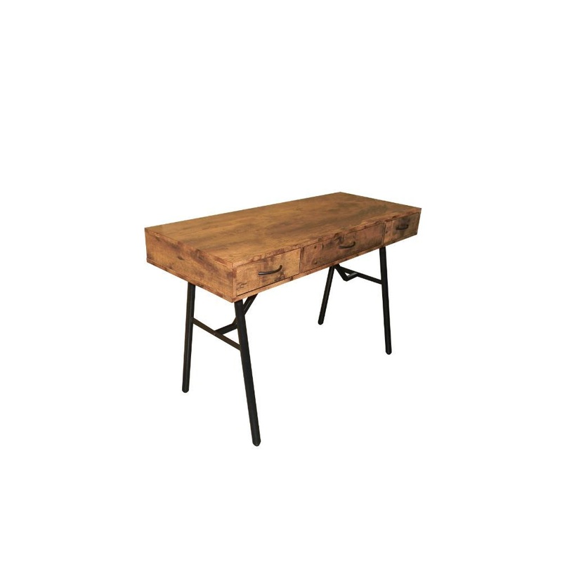 Jalia – Desk – Rustic Oak & Black