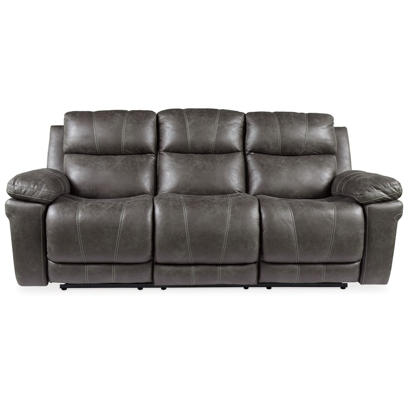 Erlangen – Dark Gray – PWR REC Sofa with ADJ Headrest