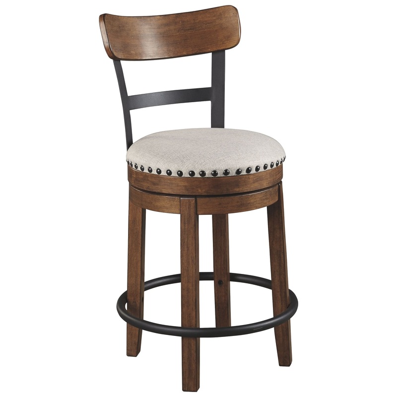 Valebeck – Full Back Swivel Stool White