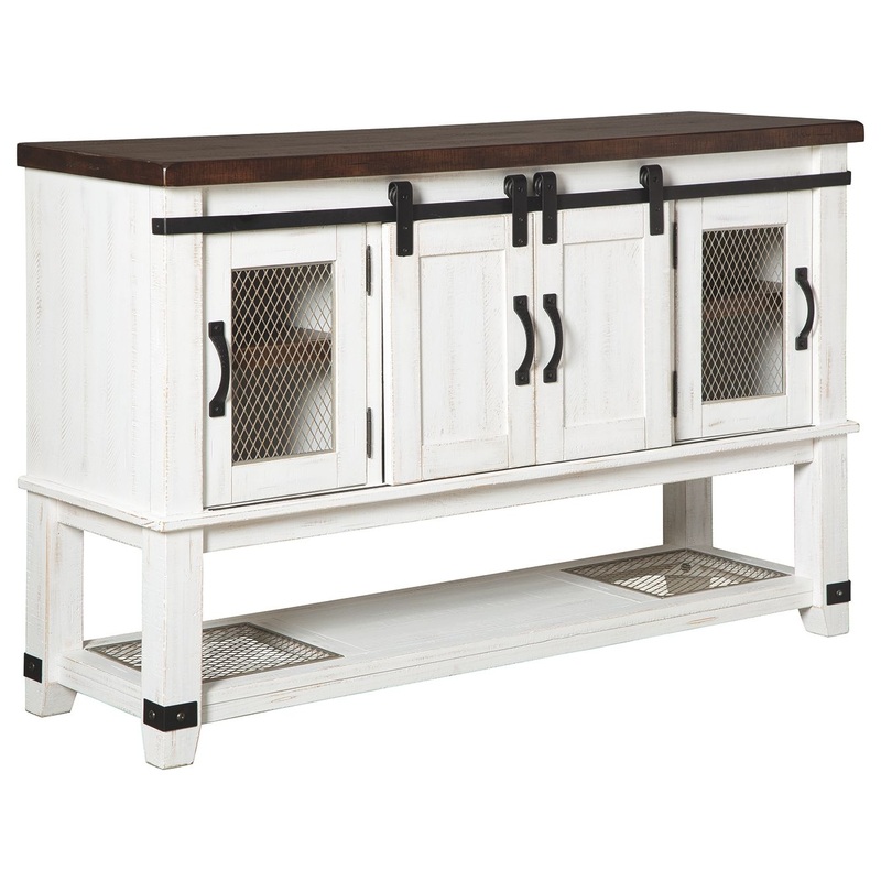 Valebeck – White / Brown – Dining Room Server