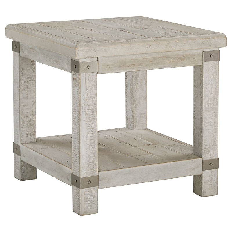 Carynhurst – White Wash Gray – Rectangular End Table
