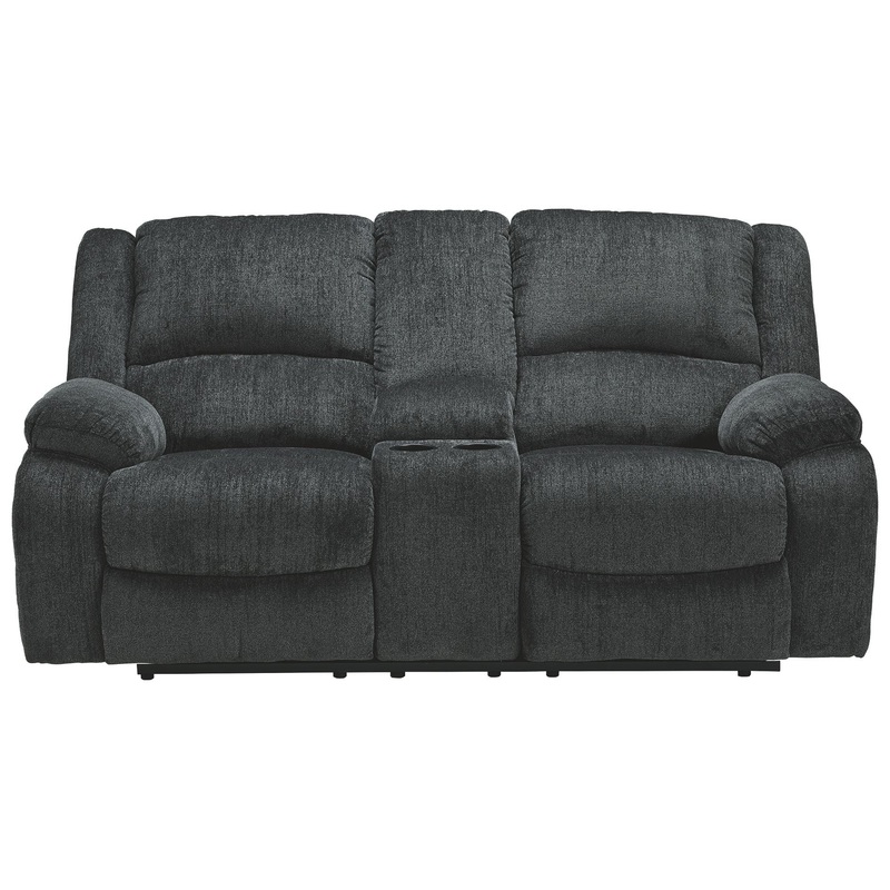 Draycoll – Reclining Loveseat Dark Gray