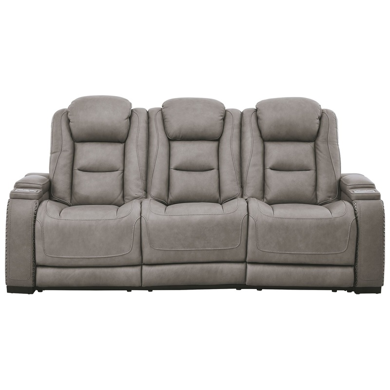 The Man-Den – Power Reclining Sofa Gray