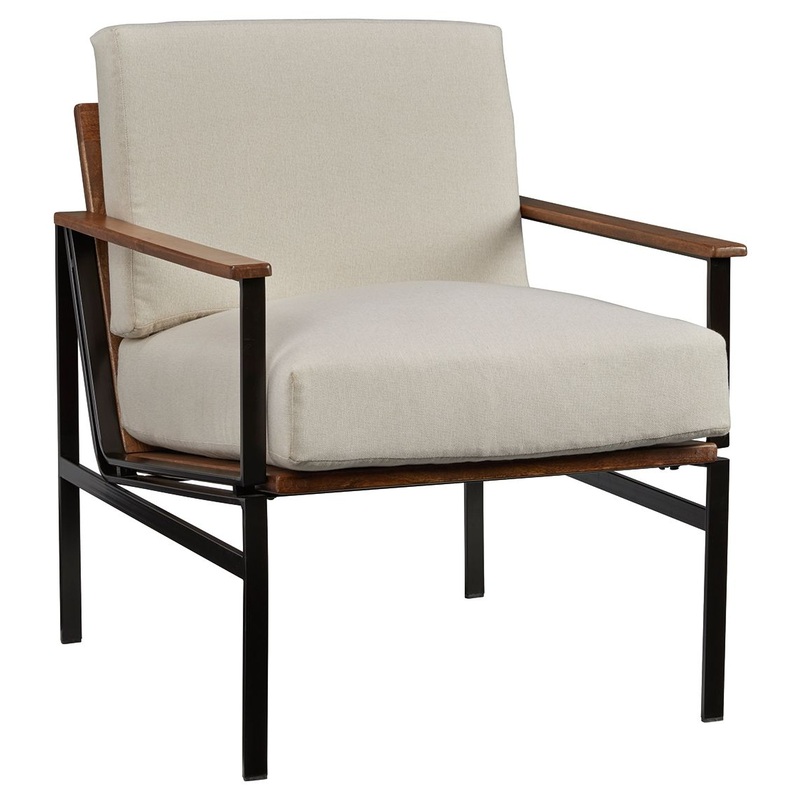 Tilden – Ivory / Brown – Accent Chair