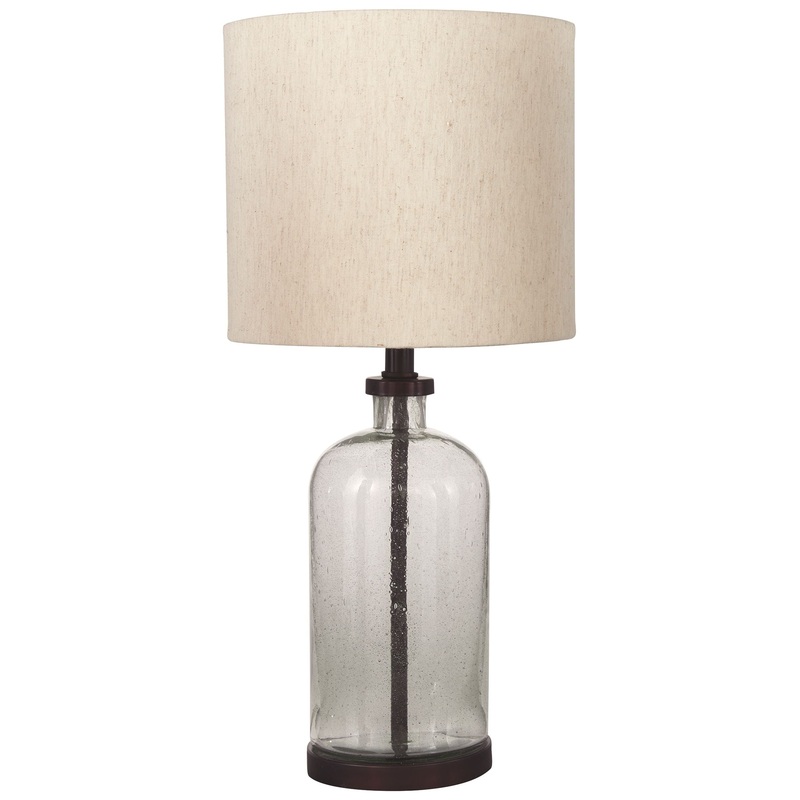 Bandile – Clear / Bronze Finish – Glass Table Lamp