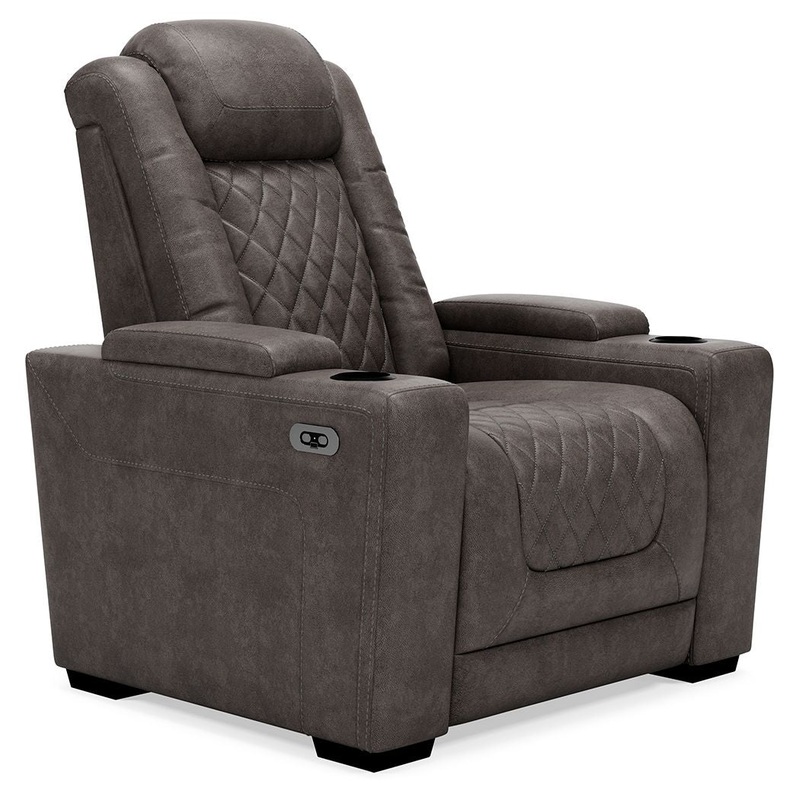 HyllMont – Gray – PWR Recliner/Adj Headrest