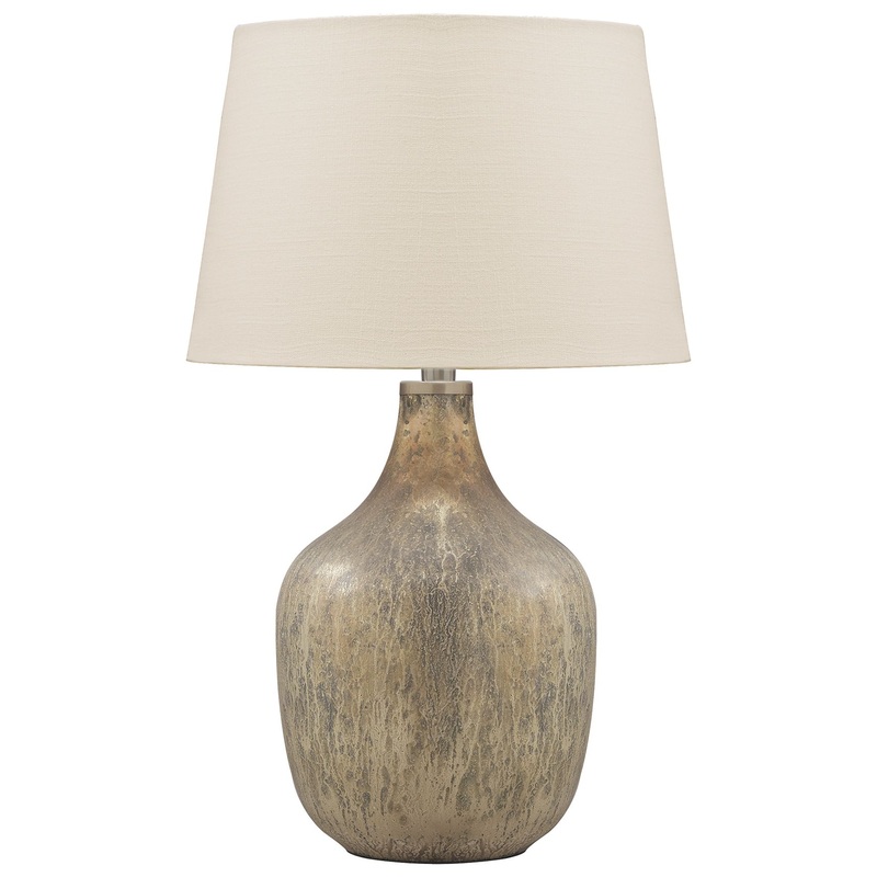 Mari – Gray / Gold Finish – Glass Table Lamp