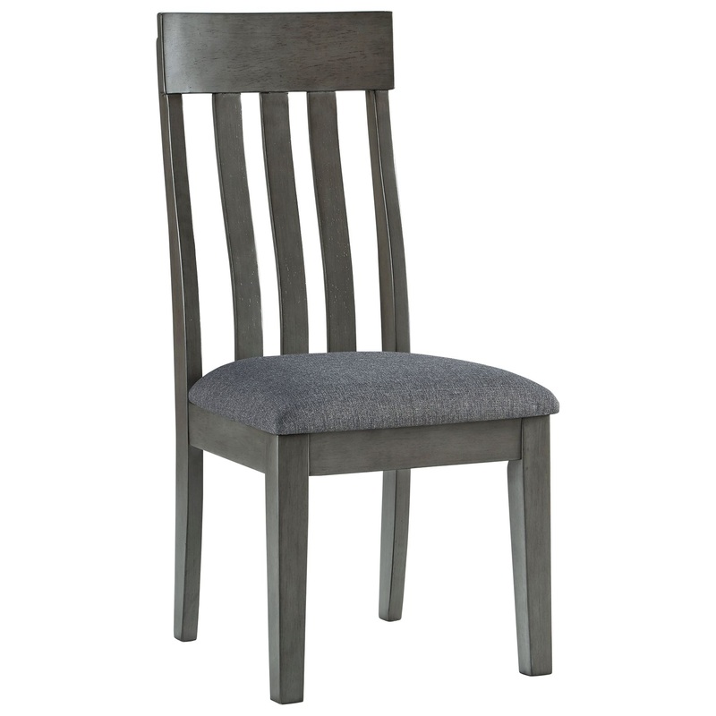 Hallanden – Black / Gray – Dining UPH Side Chair (Set of 2)
