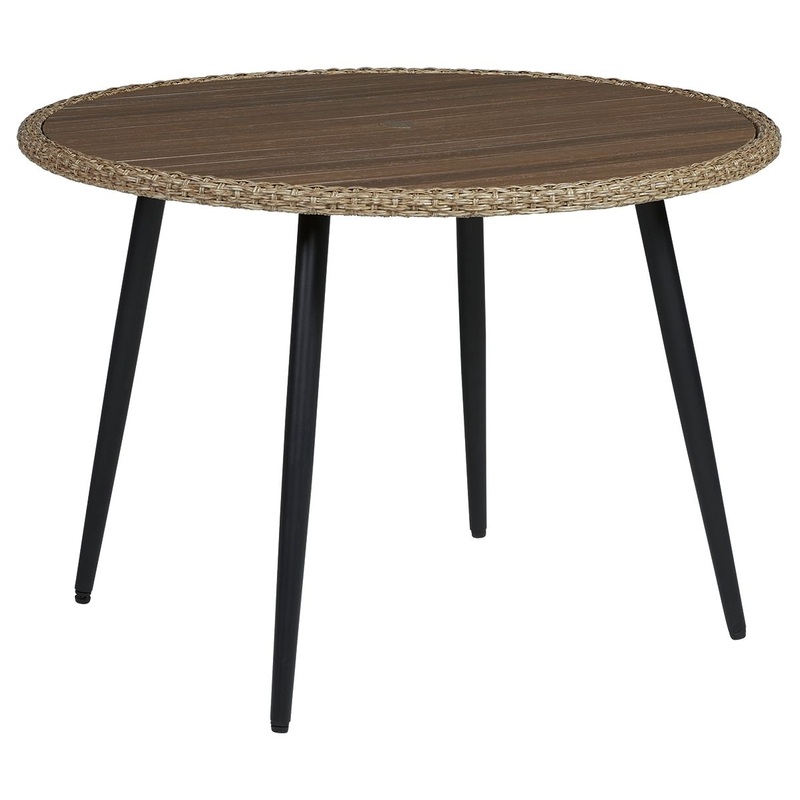 Amaris – Brown / Black – Round Dining Table
